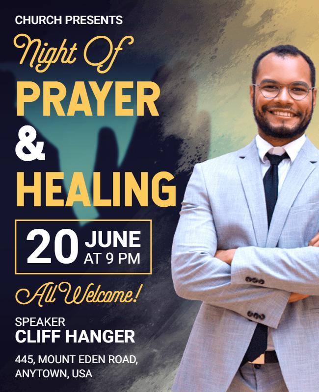 Prayer Night Church Flyer Template