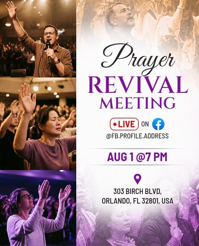 Prayer Revival Meeting Event Poster Template