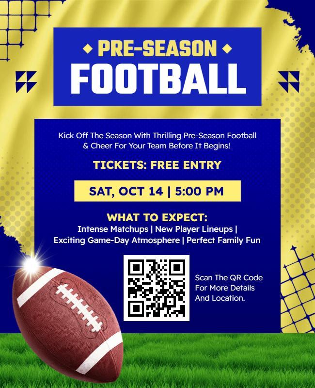 Pre-Season Football Event Flyer Template