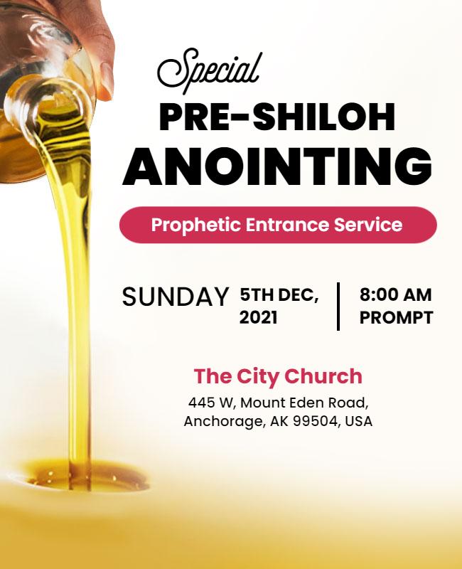 Pre Shiloh Anointing Service Flyer Template