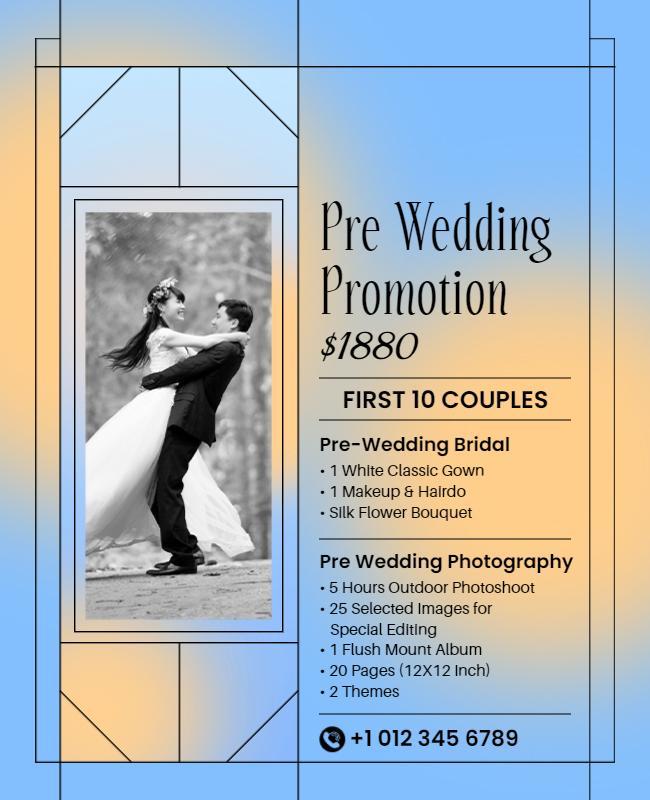 Pre Wedding Photography Promotion Flyer Template