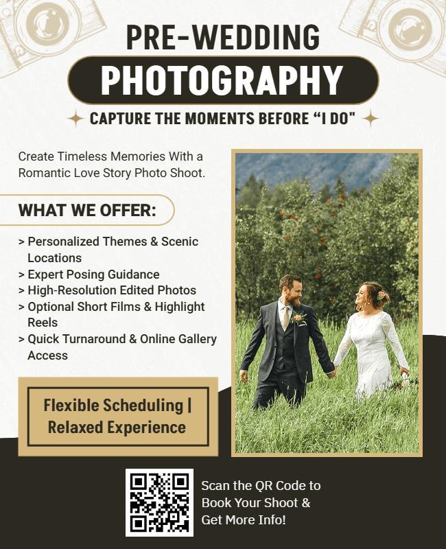 Pre-Wedding Photography Service Flyer Template
