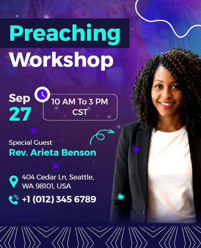 Preaching Workshop Event Flyer Template