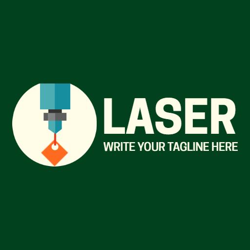 Precision Cutting Technology Using Laser Design Logo Template