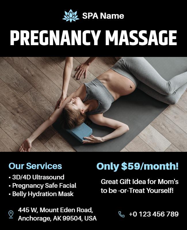 Pregnancy Massage Spa Promotion Flyer Template