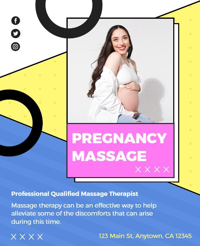 Pregnancy Massage Therapy Service Flyer Template