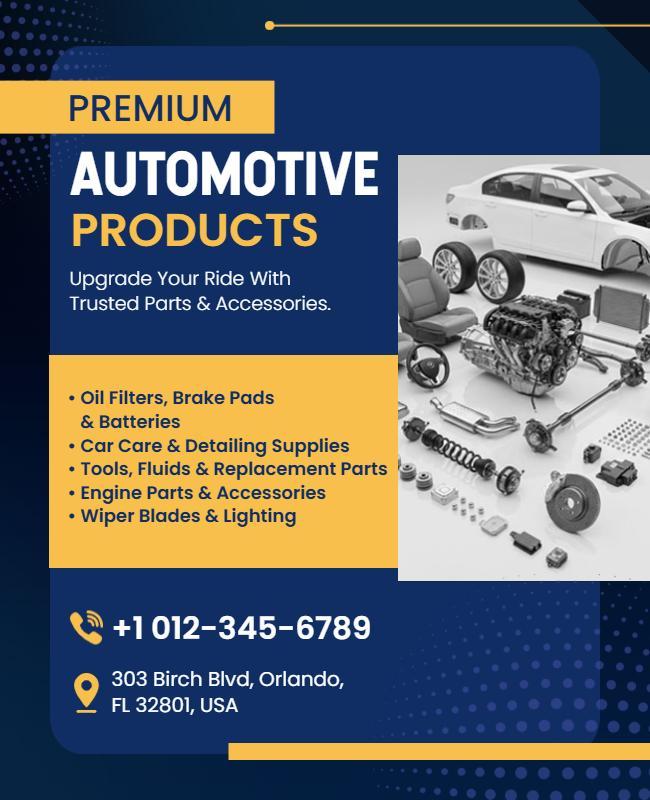 Premium Automotive Products Flyer Template