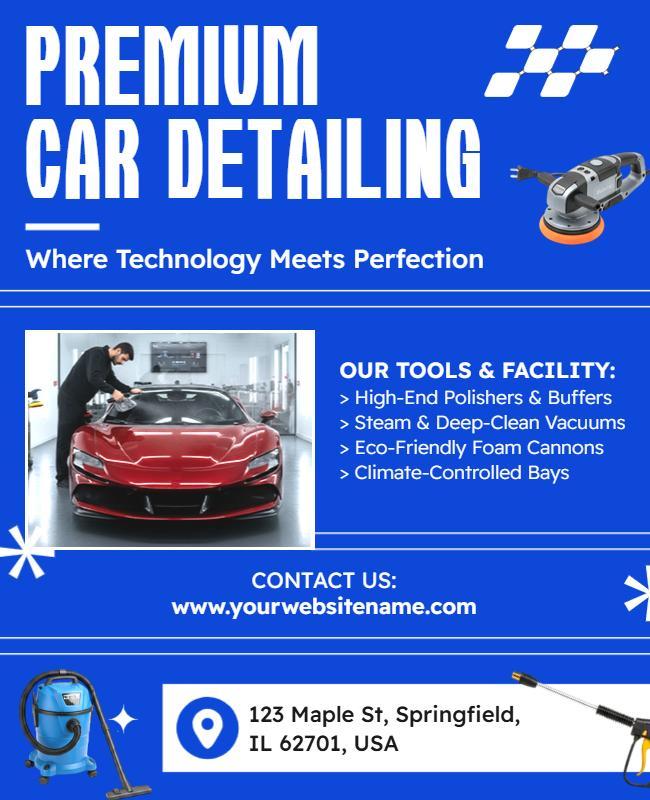 Premium Car Detailing Service Promotion Flyer Template