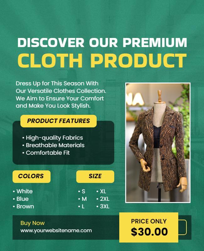 Premium Clothing Collection Promotional Flyer Template