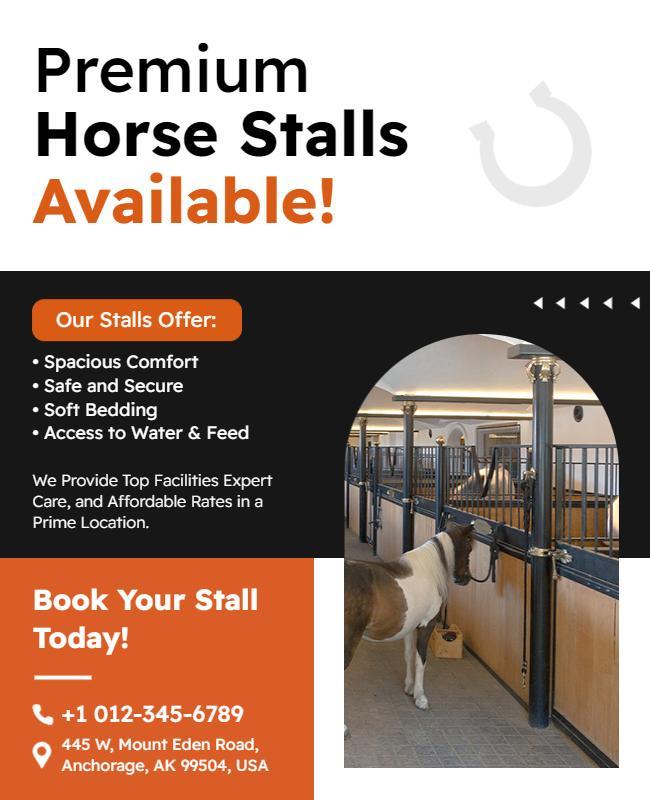 Premium Horse Stalls Flyer Template