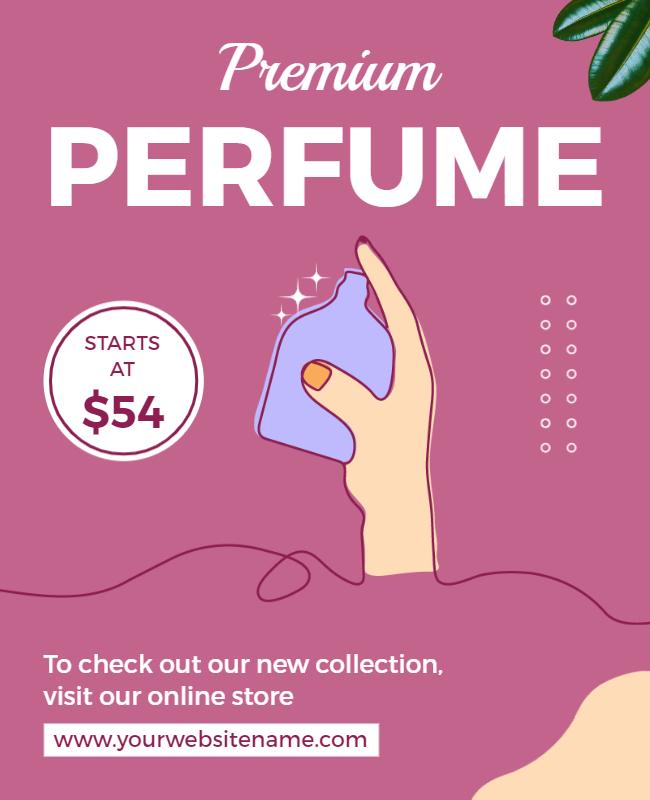 Premium Perfume Online Promotion Flyer Template