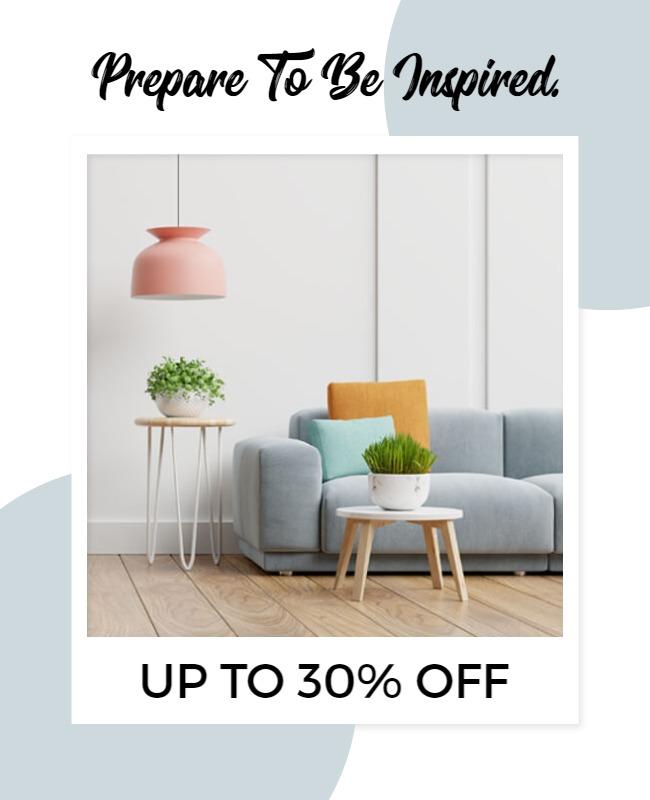 Prepare to Be Inspired Furniture Sale Flyer Template