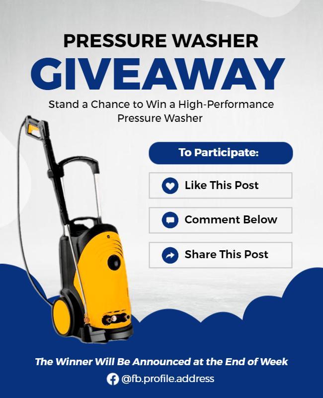 Pressure Washer Giveaway Contest Flyer Template