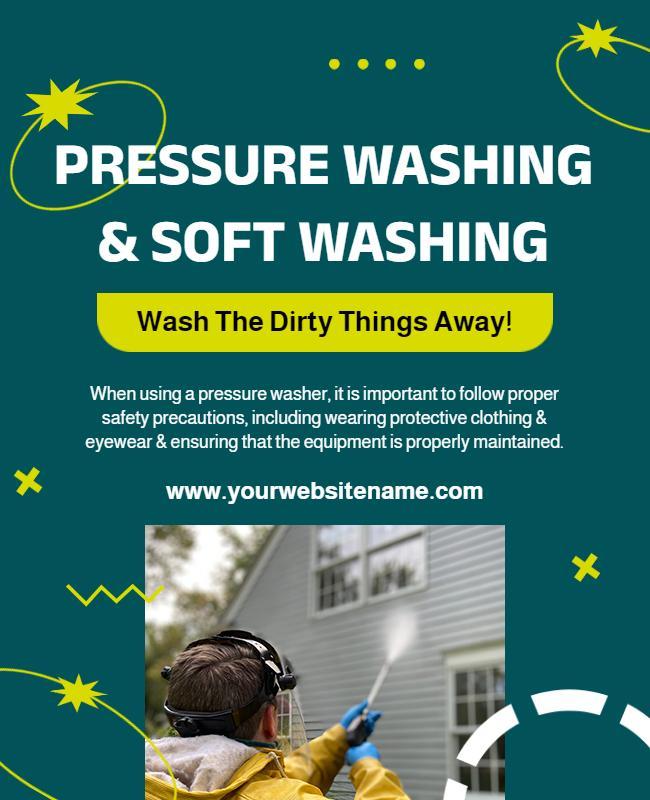 Pressure Washing and Soft Washing Service Flyer Template