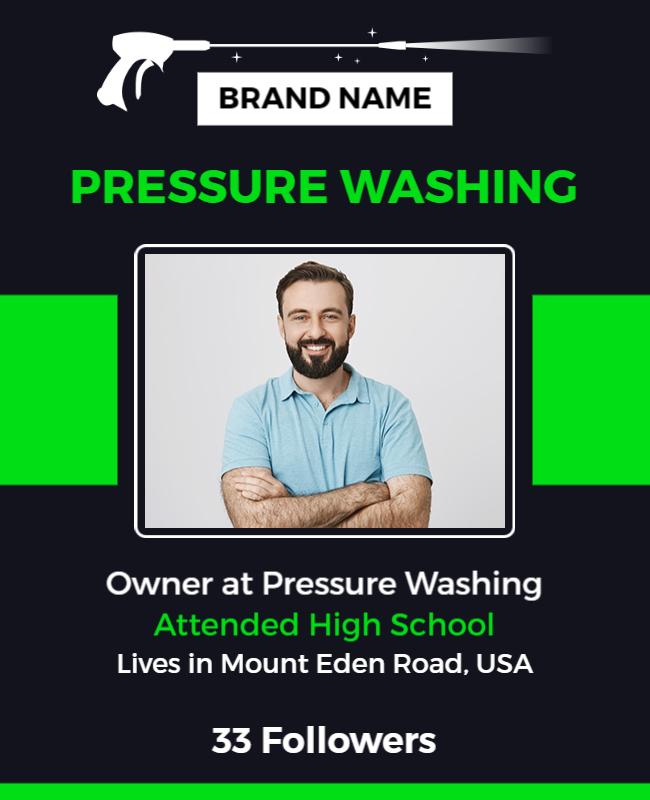 Pressure Washing Service Promotional Flyer Template