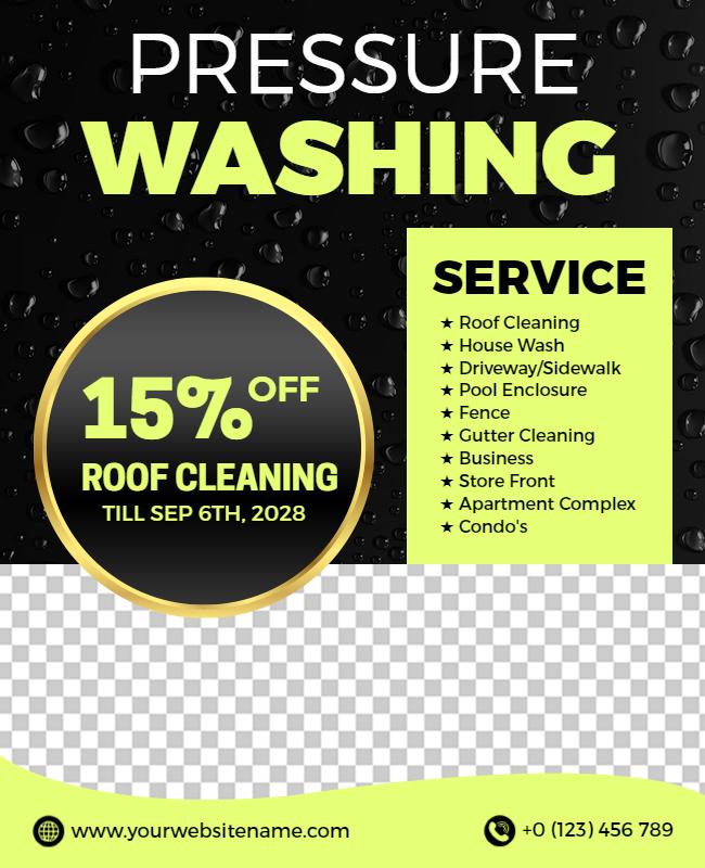 Pressure Washing Services Discount Flyer Template