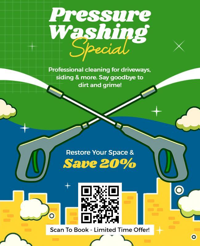 Pressure Washing Special Offer Flyer Template