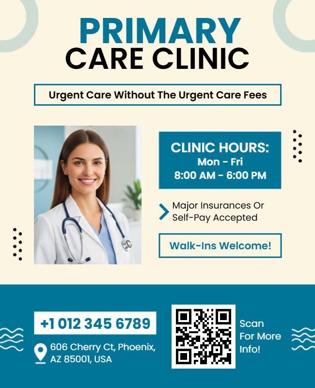 Primary Care Clinic Services Flyer Template