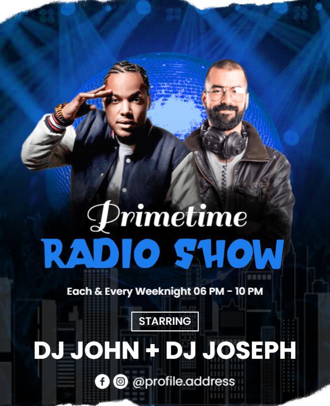 Primetime Radio Show Event Flyer Template