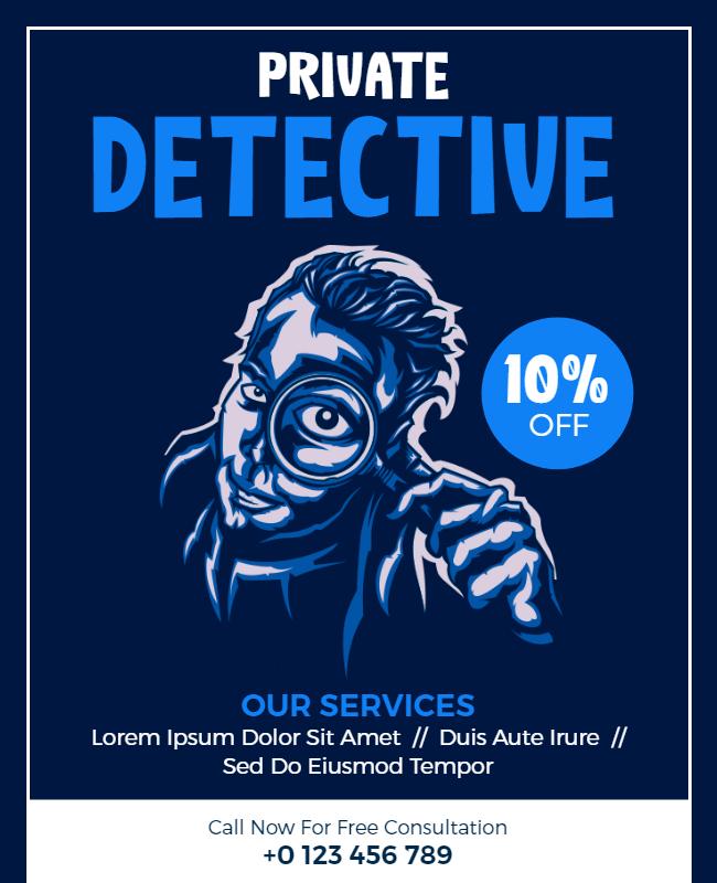 Private Detective Services Promotion Flyer Template