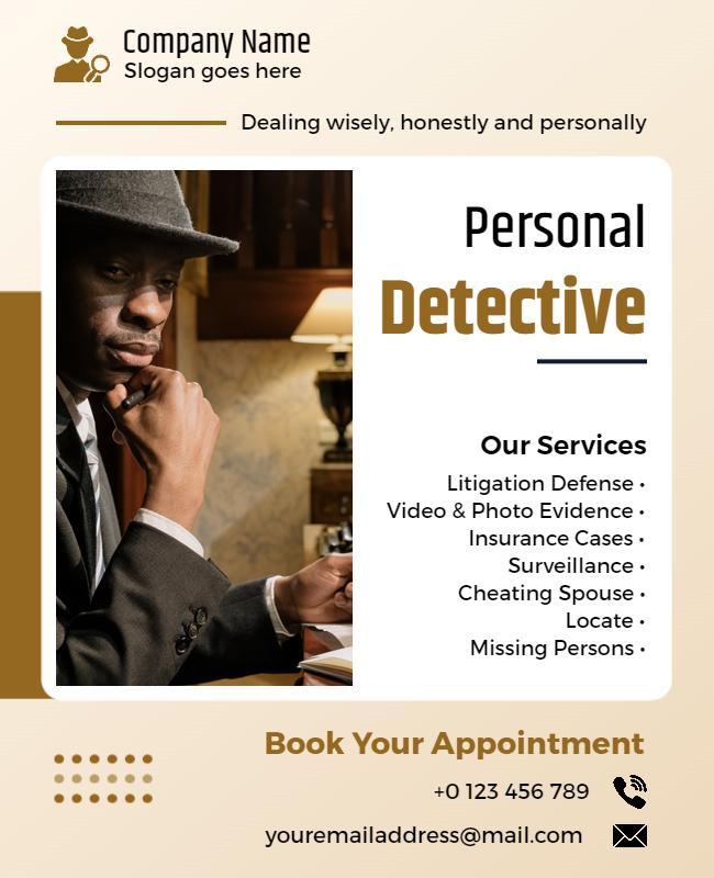 Private Investigation Services Promotional Flyer Template