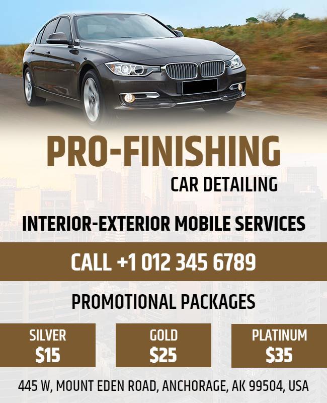 Pro Finishing Car Detailing Flyer Template