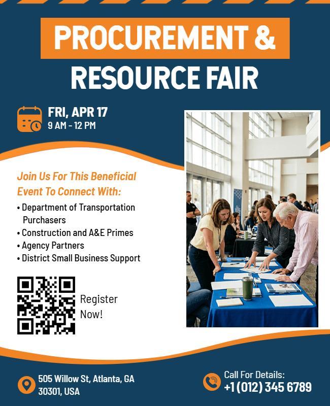 Procurement and Resource Fair Event Flyer Template