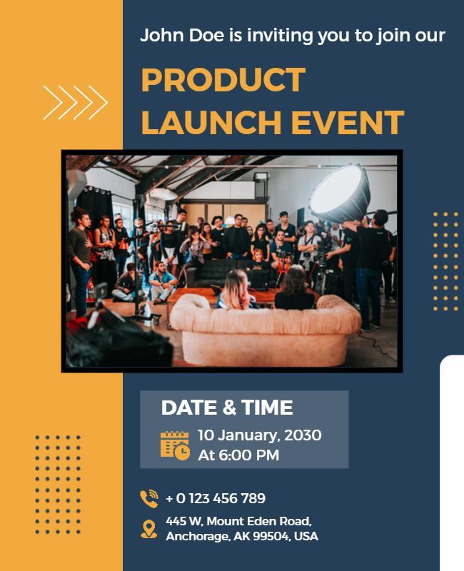 Product Launch Event Invitation Flyer Template