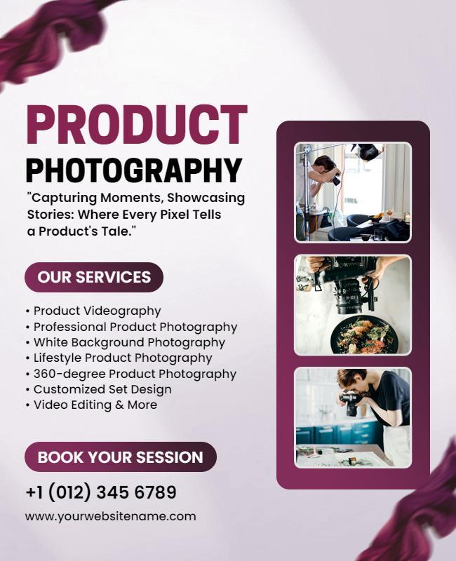 Product Photography Services Promotional Flyer Template