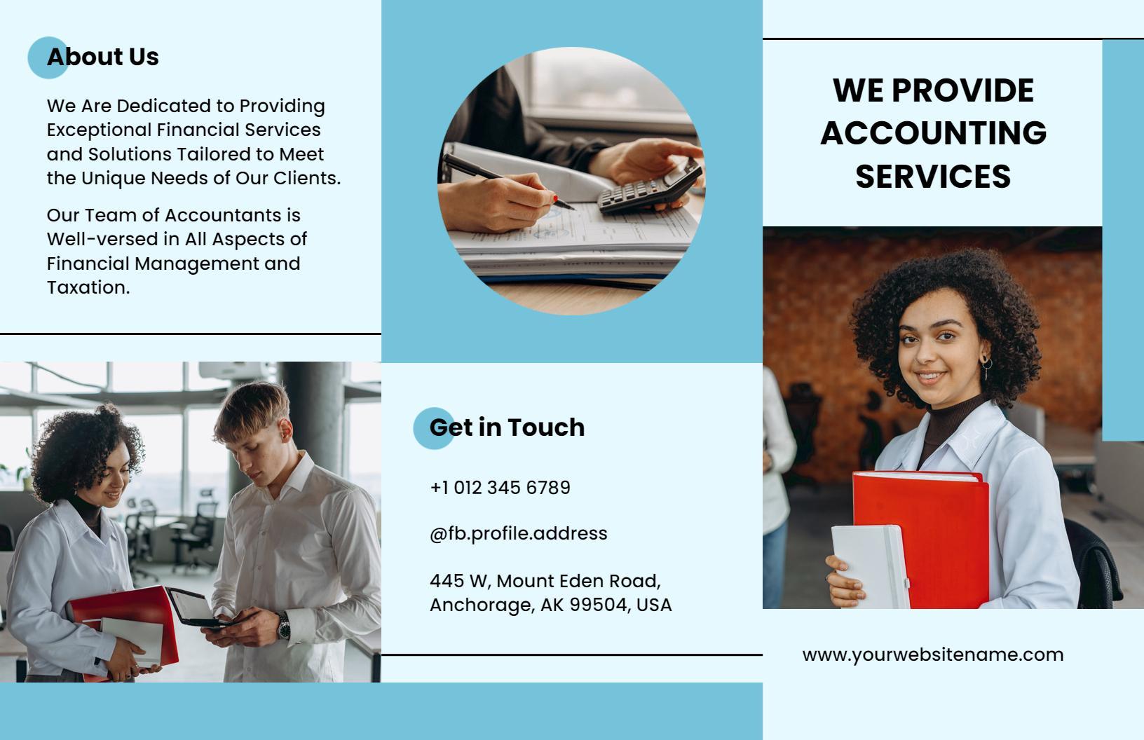 Professional Accounting Services and Financial Advisory Brochure Template