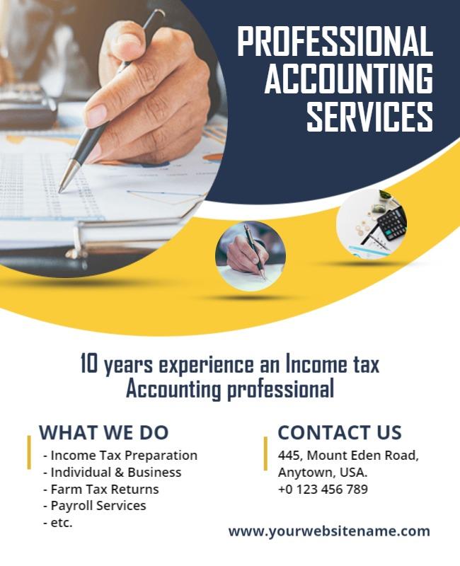 Professional Accounting Services Promotion Flyer Template