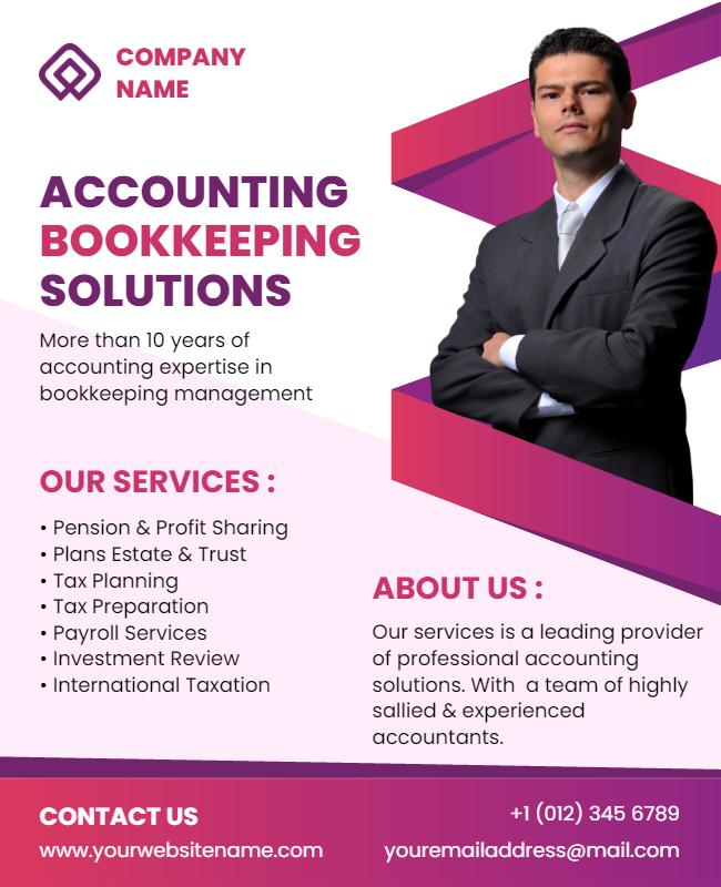 Professional Accounting Services Solutions Flyer Template