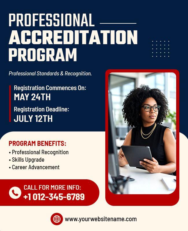 Professional Accreditation Program Promotion Flyer Template