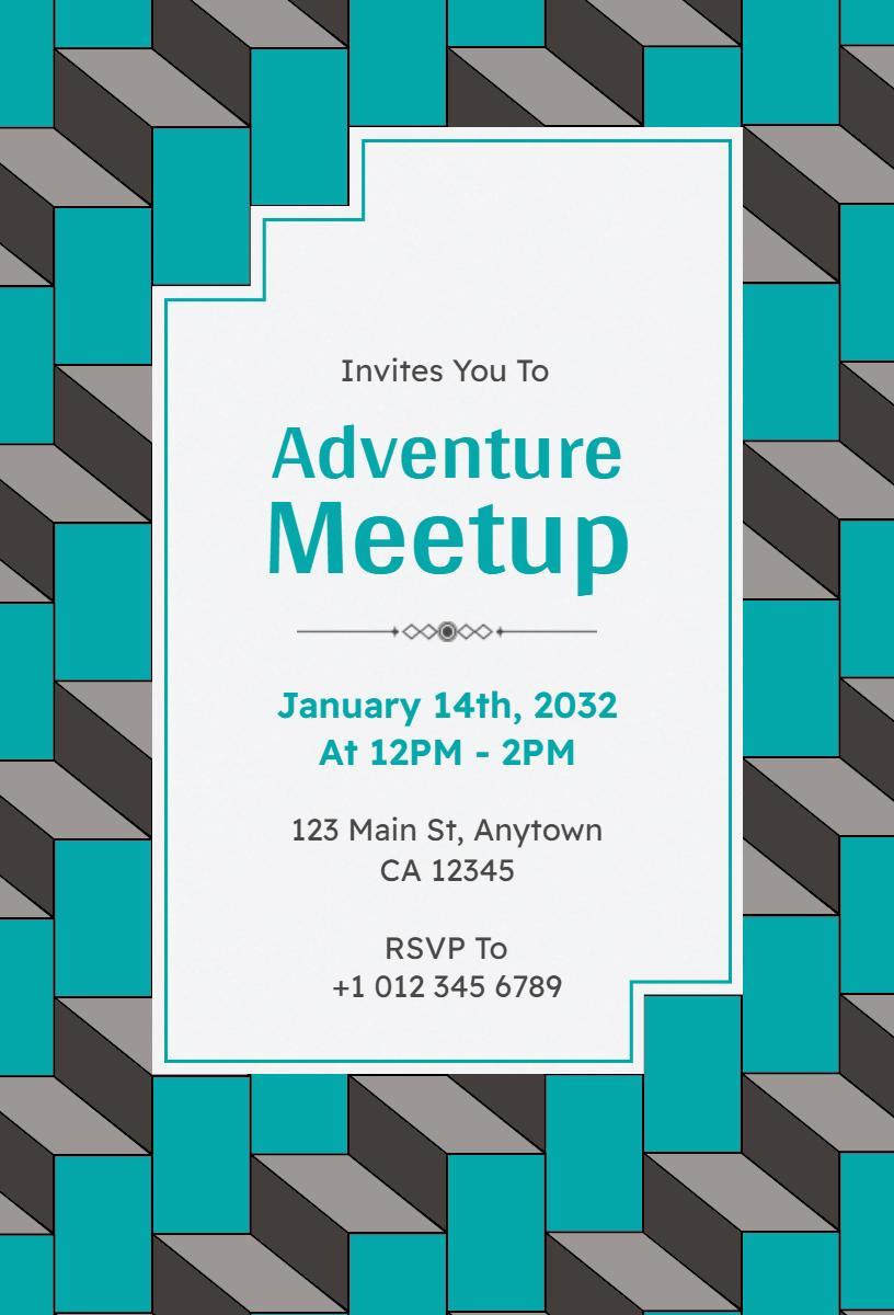 Professional Adventure Business Meetup Invitation Template