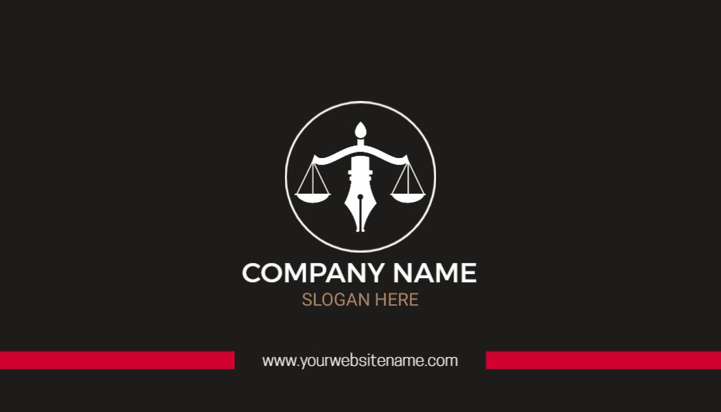 Professional Black Lawyer Legal Services Business Card Template