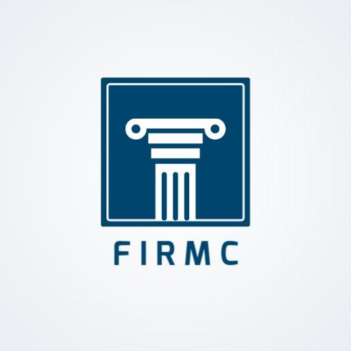 Professional Blue and White Column Design for Law Firm Logo Template