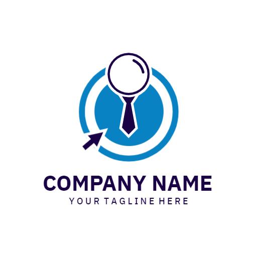 Professional Blue Business Design for Job Recruitment Logo Template