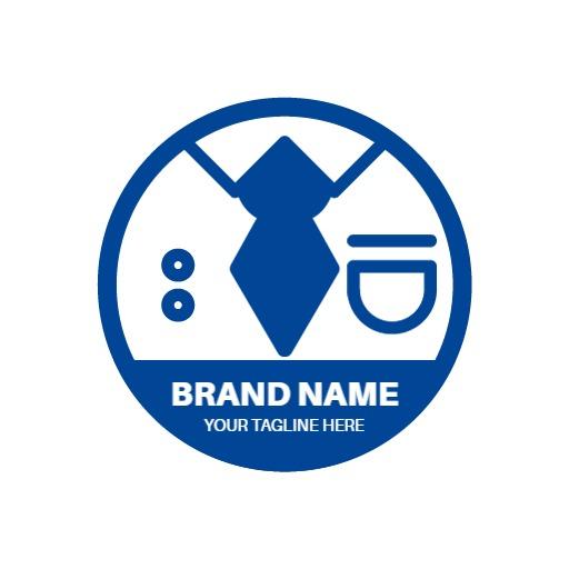 Professional Blue Circle Design for Stylish Apparel Logo Template
