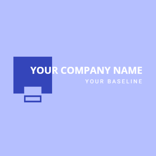 Professional Blue Design Showcasing Company Branding Logo Template