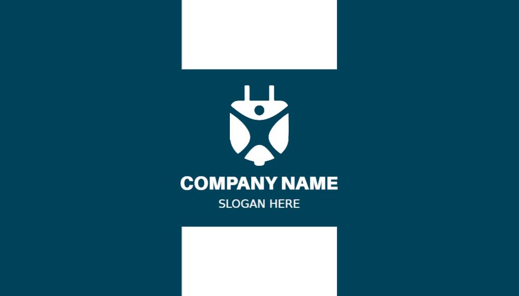 Professional Blue Electrician Business Card Template