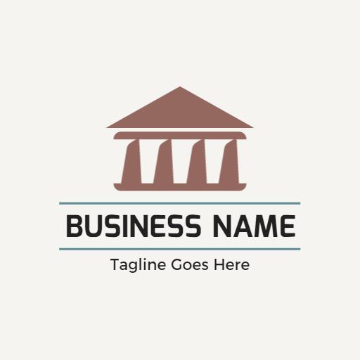 Professional Brown Architectural Design for Banking Services Logo Template
