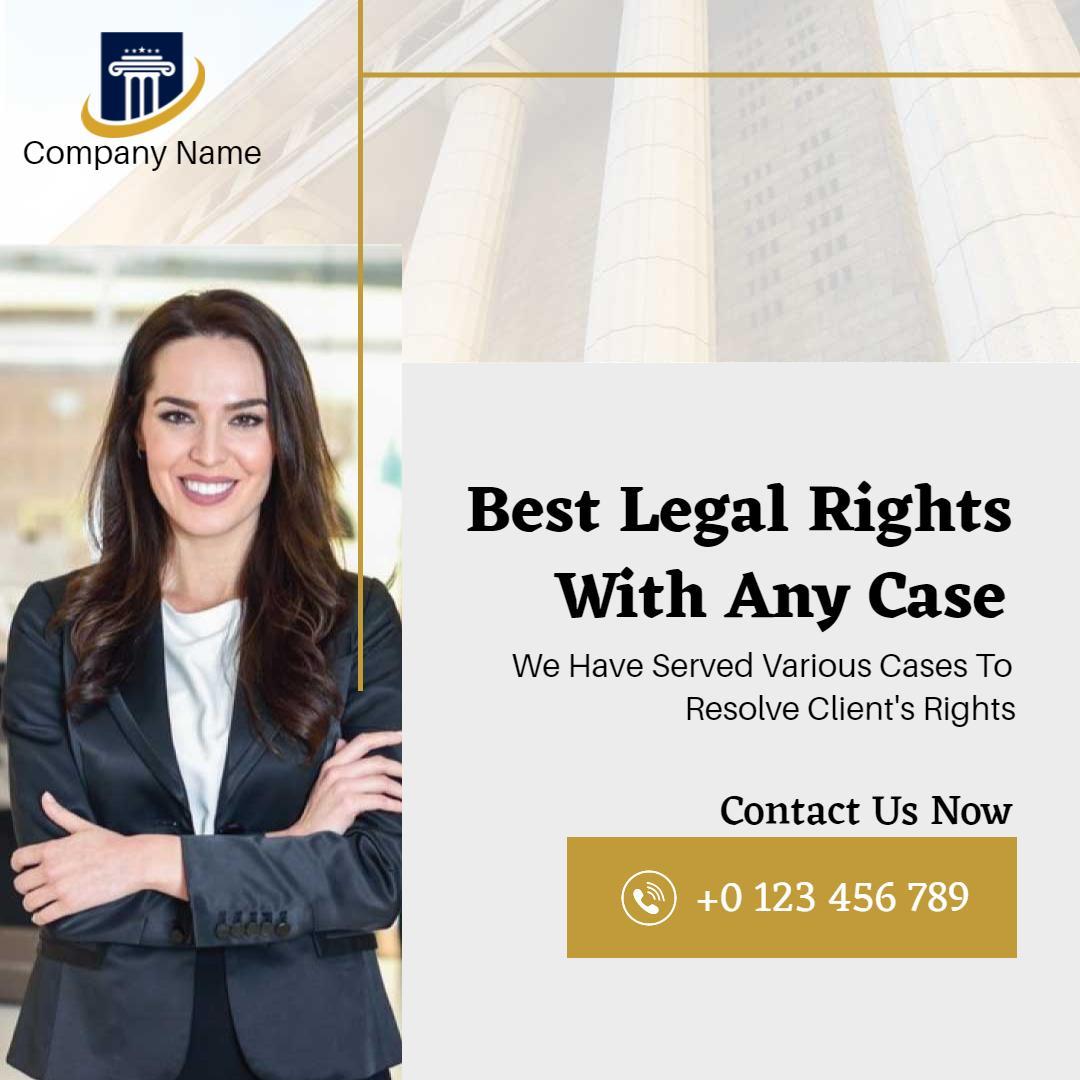 Professional Business Legal Rights Representation Ad Template