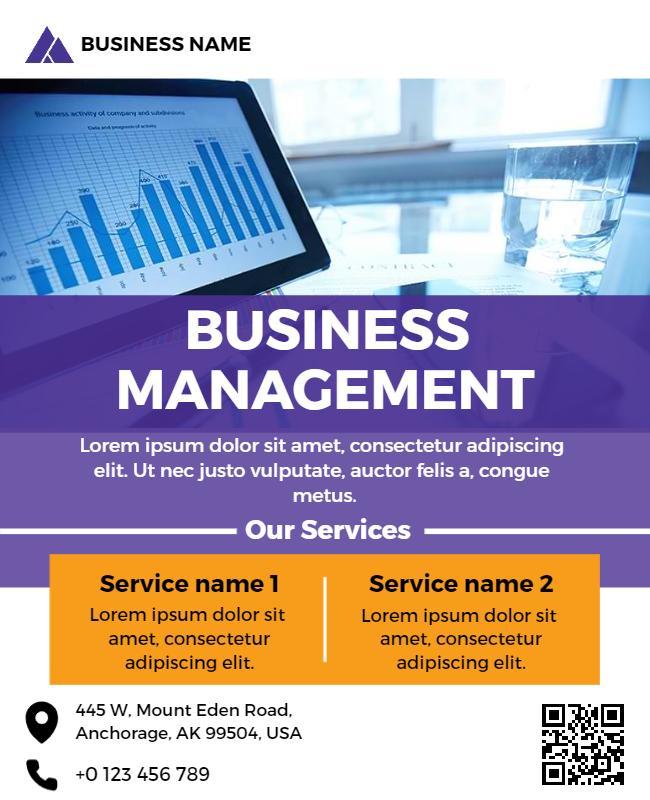 Professional Business Management Services Flyer Template