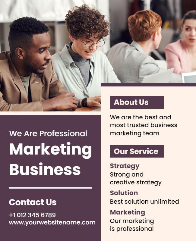 Professional Business Marketing Services Flyer Template