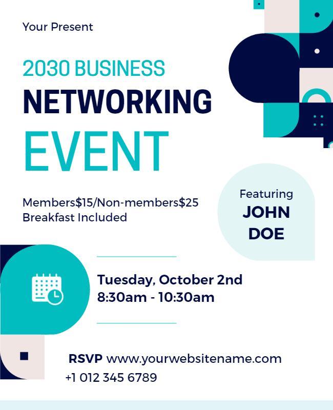 Professional Business Networking Event Flyer Template