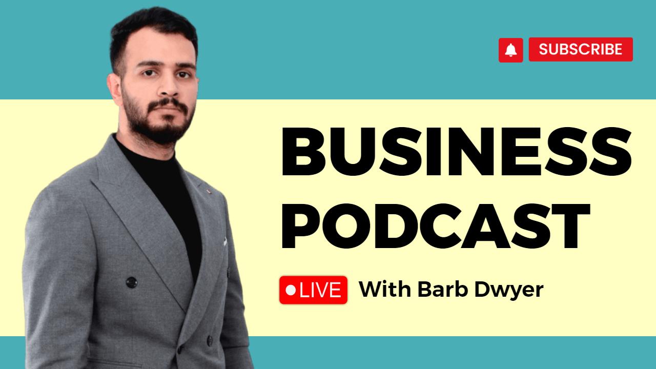 Professional Business Podcast Insights YouTube Thumbnail Template