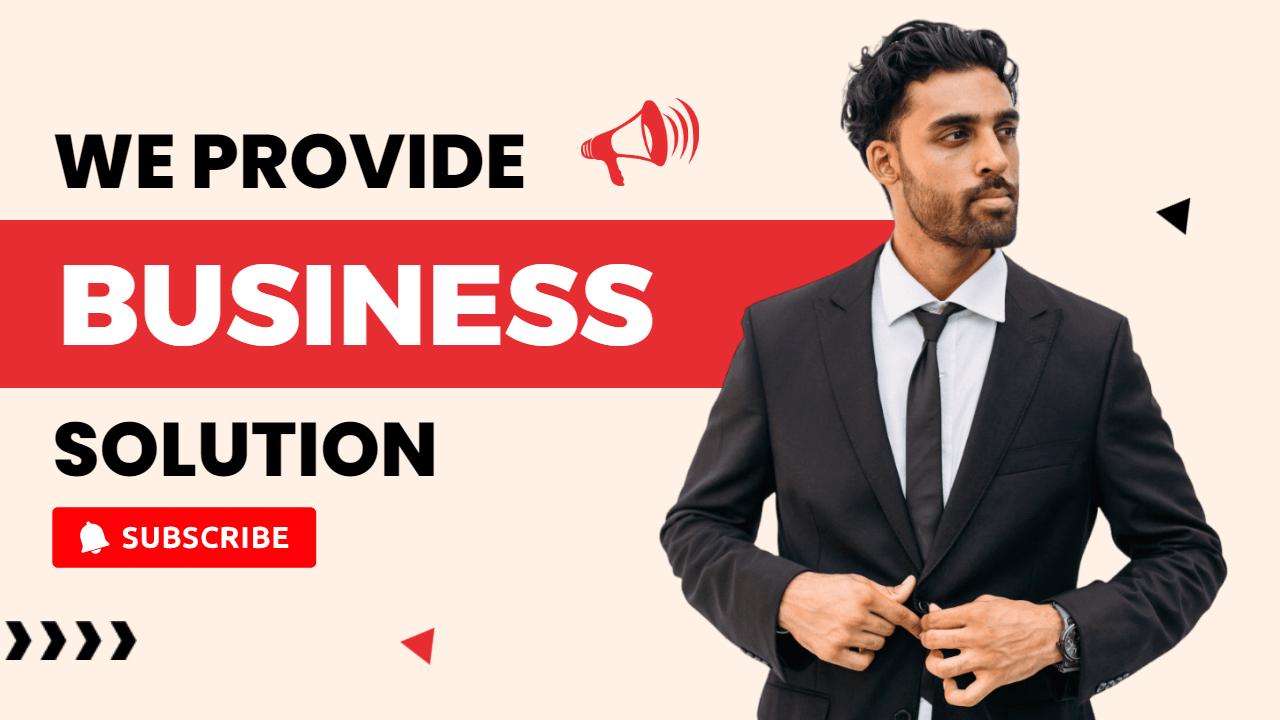 Professional Business Solutions Expert YouTube Thumbnail Template