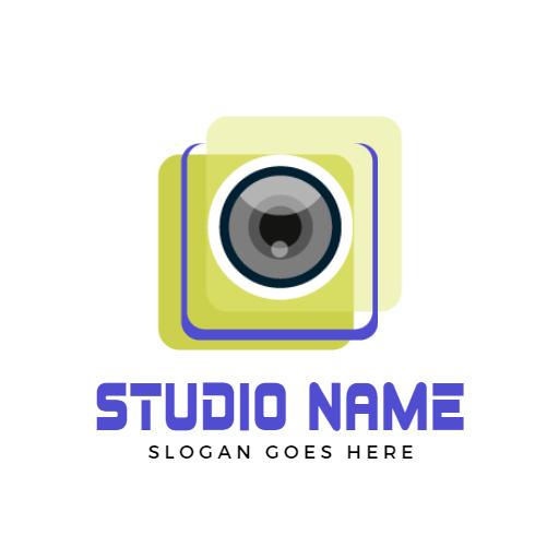 Professional Camera Design with Stylish Photography Elements Logo Template