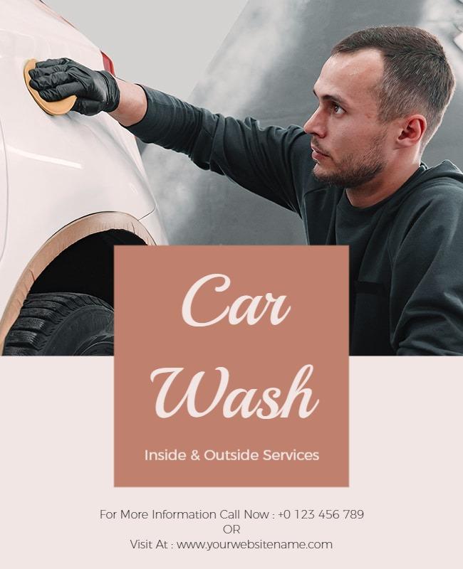 Professional Car Wash Services Flyer Template