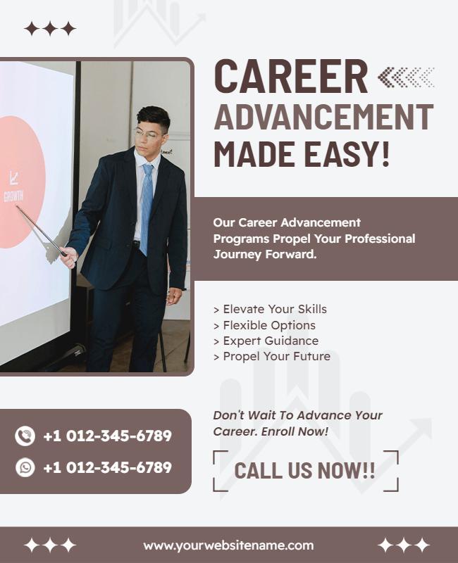 Professional Career Advancement Program Flyer Template